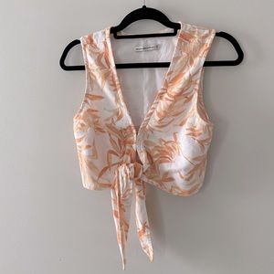 Abercrombie & Fitch Tie Front Crop Top